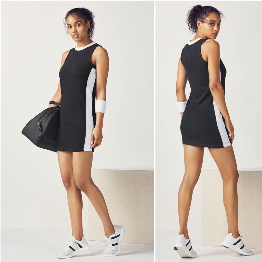 SOLD. Fabletics Black White Becky Mini Dress Small